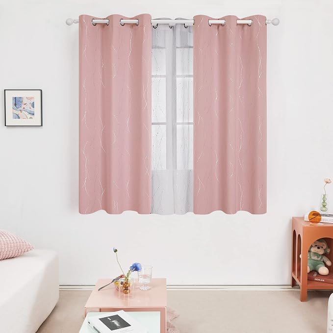 Deconovo Pink Blackout Curtains - Image 2