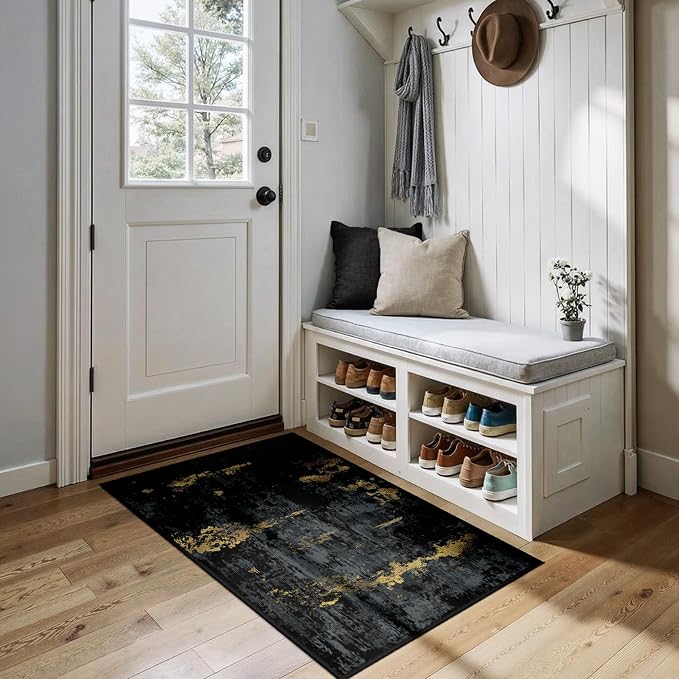 Washable Area Rugs 3x4 Non-Slip Modern Abstract Soft - Image 3