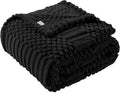 60x80 Inch Black Twin Blanket by LUSSENAHOME
