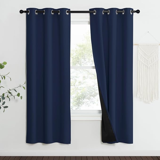 NICETOWN 100% Blackout Curtain Set, Thermal Insulated & Energy Efficiency by NICETOWN