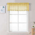 Chyhomenyc Mustard Yellow Sheer Valances by Chyhomenyc