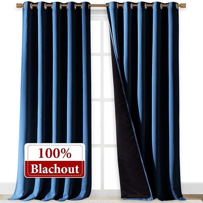 NICETOWN 100% Blackout Blinds, Laundry Room Decor Window Treatment Curtains - Image 2