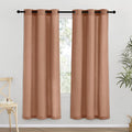 NICETOWN Terracotta Thick Linen Curtains 72" Length, Grommet Privacy Window by NICETOWN
