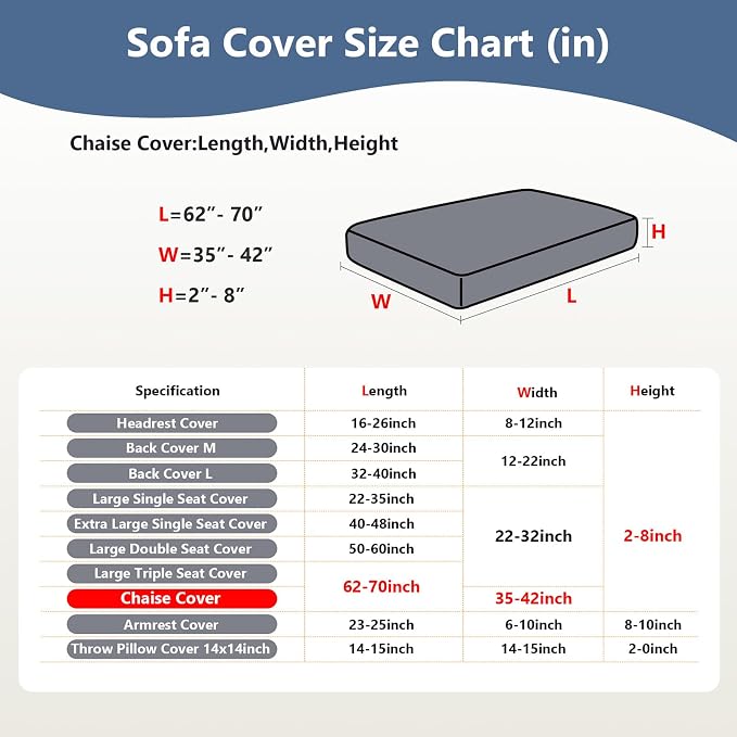 Couch Cushion Covers for Sofa Couch Covers Wear-Resistant Universal Sofa Cover - Image 3