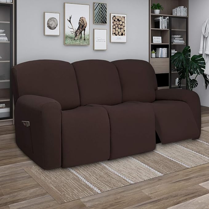 PureFit Super Stretch 3 Seats Recliner Chair Sofa Couch Cover - Image 2