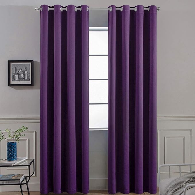 Yakamok Soft Room Darkening Grommet Window Drapes Thermal Insulated Light by Yakamok