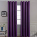 Yakamok Purple Blackout Curtains Room Darkening Thermal Insulated Grommet top by Yakamok
