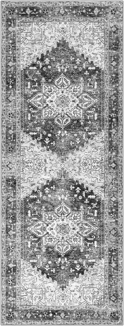 Yamaziot Washable Runner Rug, 2x6 Non-Slip Boho Vintage Hallway Rug Runner - Image 2