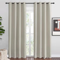 NICETOWN Natural Room Darkening Curtains 86" Long by NICETOWN