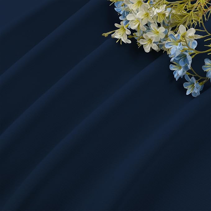 CUCRAF Navy Blue Blackout Curtains Customize, Rod Pocket Room Darkening Curtain - Image 7