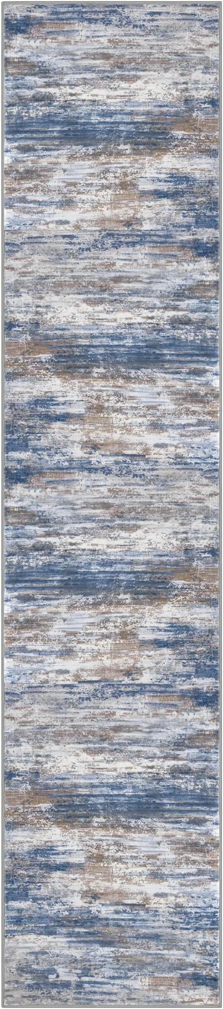 KOZYFLY Modern Abstract Washable Rug Runner 2.6x12 Hallway Rug Runner Non-Slip - Image 8