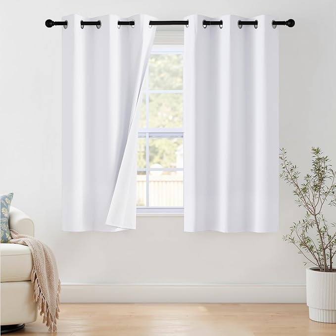 NICETOWN 100% Blackout Window Curtain Panels 63 inch Length by NICETOWN