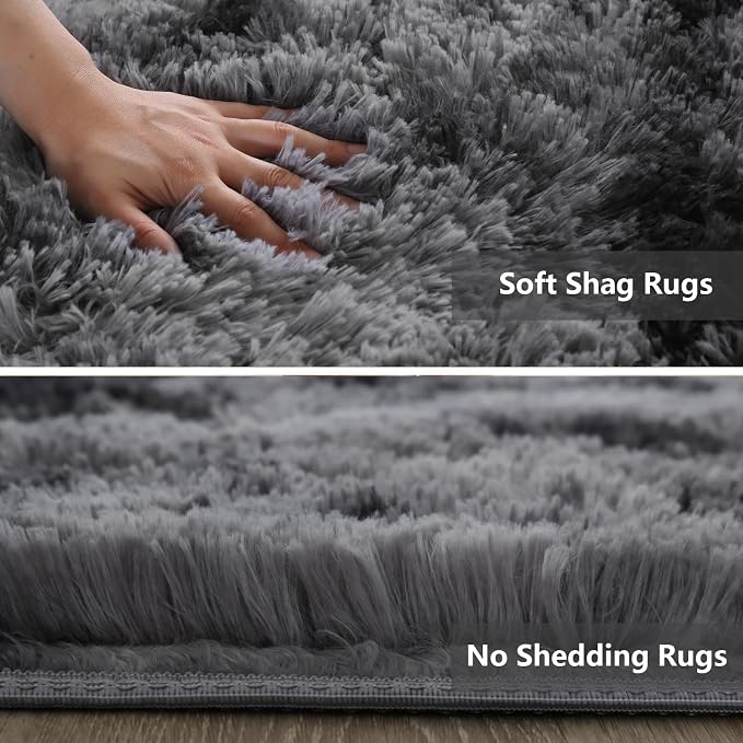 Shag Area Rugs for Bedroom Living Room, 5X8 Ultra Soft Fluffy Area Rugs for Dorm - Image 3