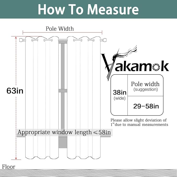 Yakamok Light Blocking Window Blackout Curtains Thermal Insulated Room - Image 6