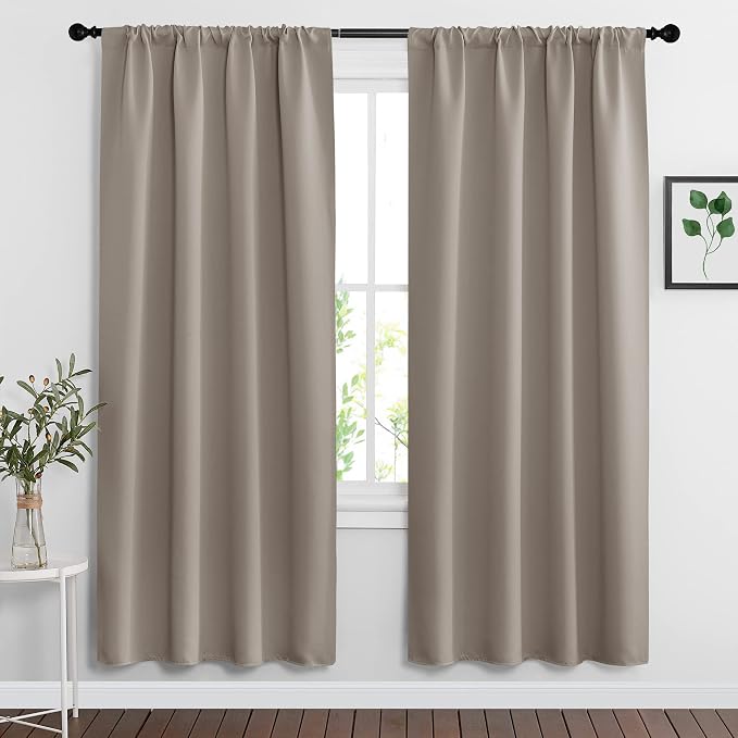 RYB HOME Blackout Curtains for Bedroom Living Room 72 inches Long, Thermal by RYBHOME