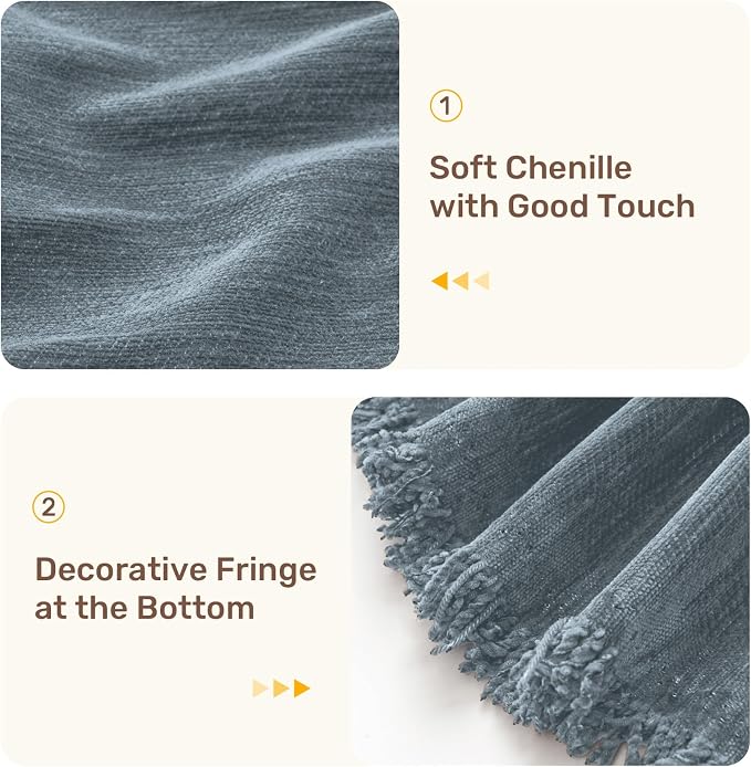 2 Pieces Sectional Couch Covers L Shaped Cover XXXL Dusty Blue | Thick Washable - Image 7