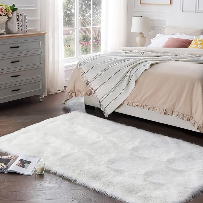 Ciicool Fluffy Area Rug, Thick Fuzzy Shag Rug Furry Nursery Rug Plush Indoor by CIICOOLHomeDeco