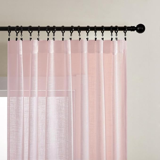 Joydeco Sheer Curtains for Living Room, Window Curtains Privacy Assured - Image 2