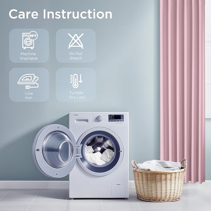 CUCRAF Light Pink Blackout Curtains Customize, Rod Pocket Room Darkening Curtain - Image 9