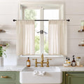 BGment Short Natural Sheer Linen Curtains 30 Inch Length by BGment