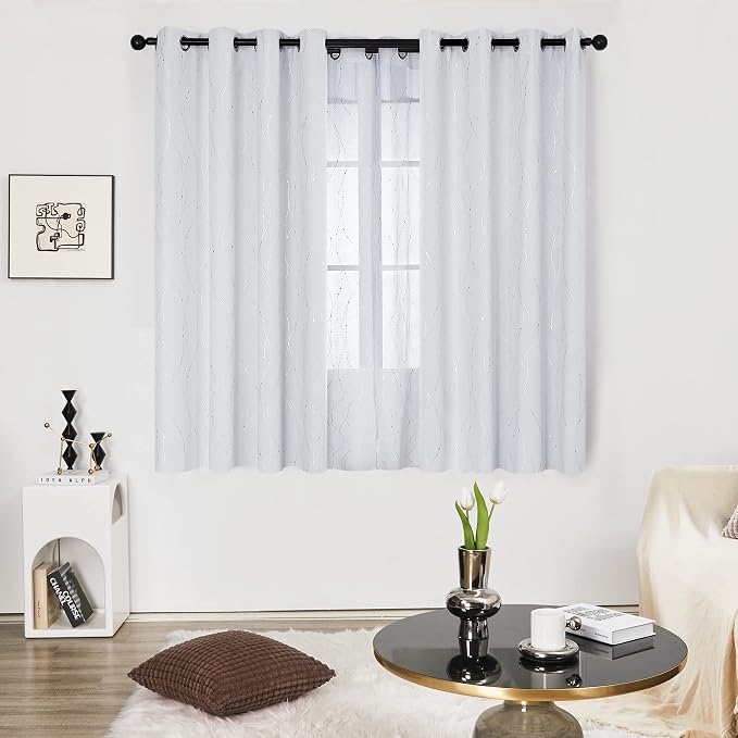 Deconovo Kitchen Curtains, Room Darkening Drapes, Thermal Insulated Soundproof - Image 2