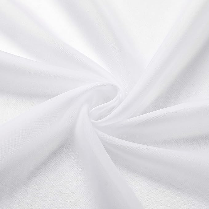 Cafe Curtains 36 Inch Length Tier 2 Pieces, Modern Soft Airy Sheer Kitchen - Image 9