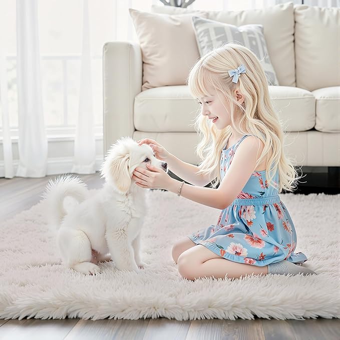 Rugs for Bedroom 4x6, Alfombras para Salas Shag Large Plush Soft Area Rug - Image 2