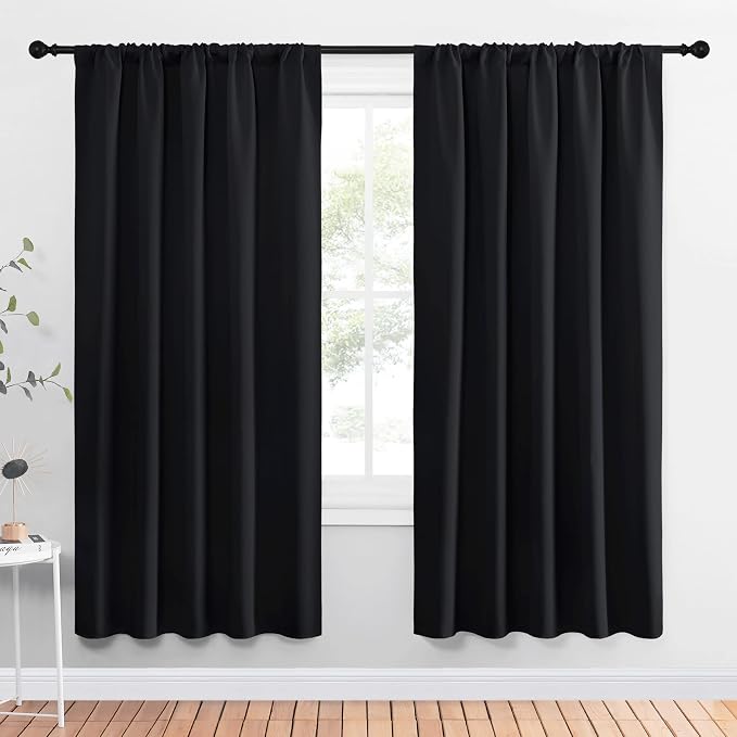 NICETOWN Black Blackout Curtain Blinds by NICETOWN