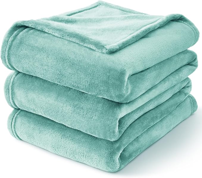 BEDELITE Fleece Blanket Twin Size Haze Blue Throw Blankets - Image 8