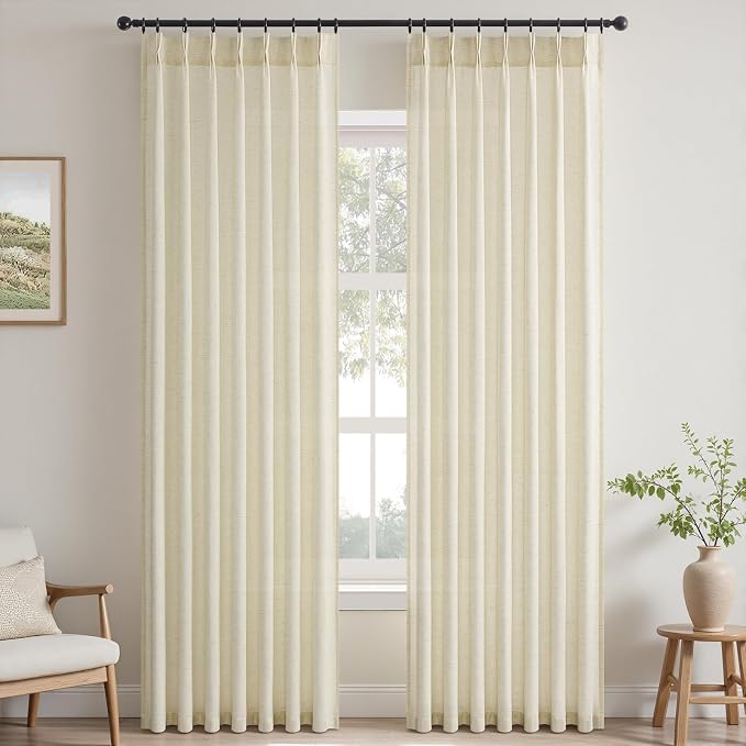 Topfinel Pinch Pleated 94 Inch Curtains 2 Panels - Image 9