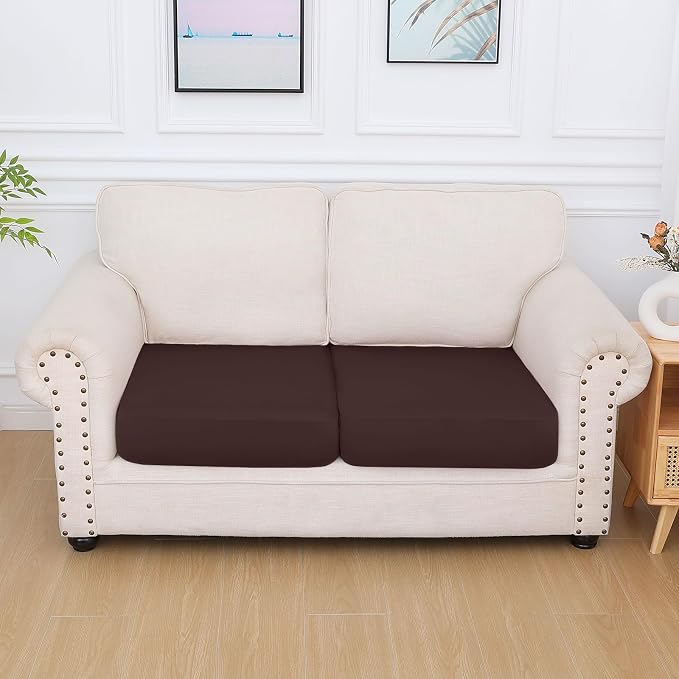 hyha Milk Silk Couch Cushion Covers, Soft Magic Sofa Covers Washable - Image 7