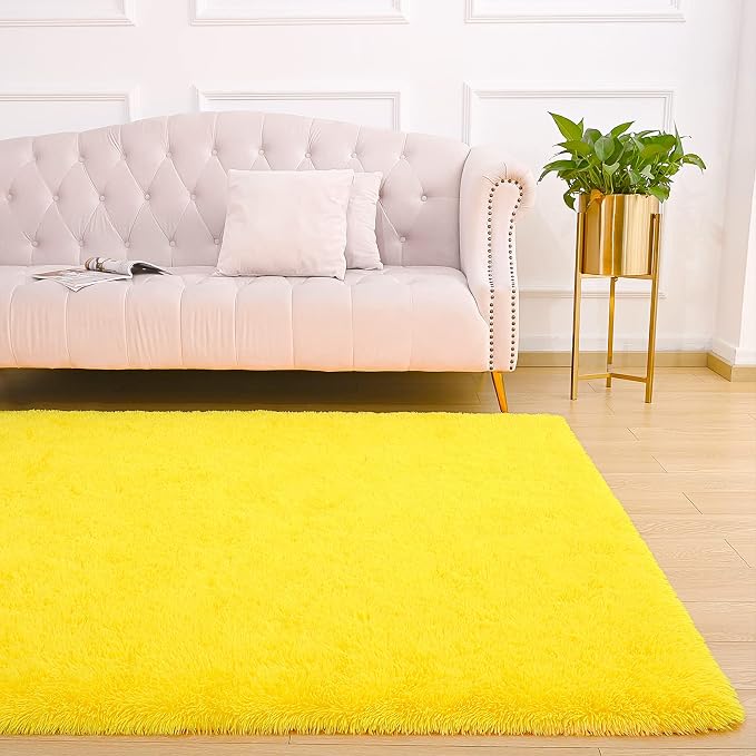 Amearea Premium Soft Fluffy Rug Modern Shag Carpet, High Pile, Solid Color - Image 8