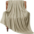 BEDELITE Fleece Blanket Oat Linen Throw Blankets by BEDELITE