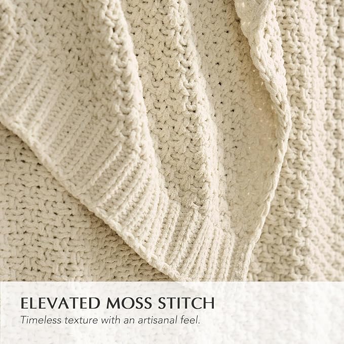 EVERGRACEHOME Chunky Chenille Knit Throw Blanket - Image 3