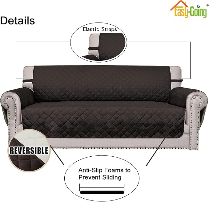 Easy-Going Oversized Chair Sofa Slipcover Reversible Sofa Cover Water Resistant - Image 3