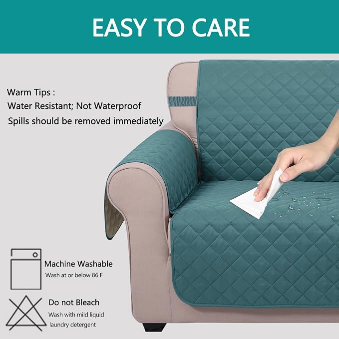 U-NICE HOME Loveseat Sofa Cover Reversible Couch Covers - Image 5