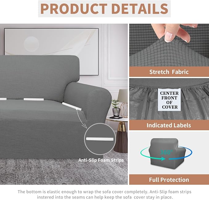 Easy-Going 100% Waterproof Oversized Chair Couch Cover, Dual Waterproof Sofa - Image 4