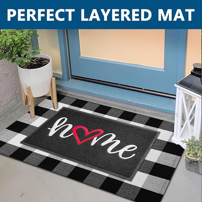 EARTHALL Door Mat 3-Pack Outside Inside Home Doormat 30"x17.5" Durable Floor - Image 3