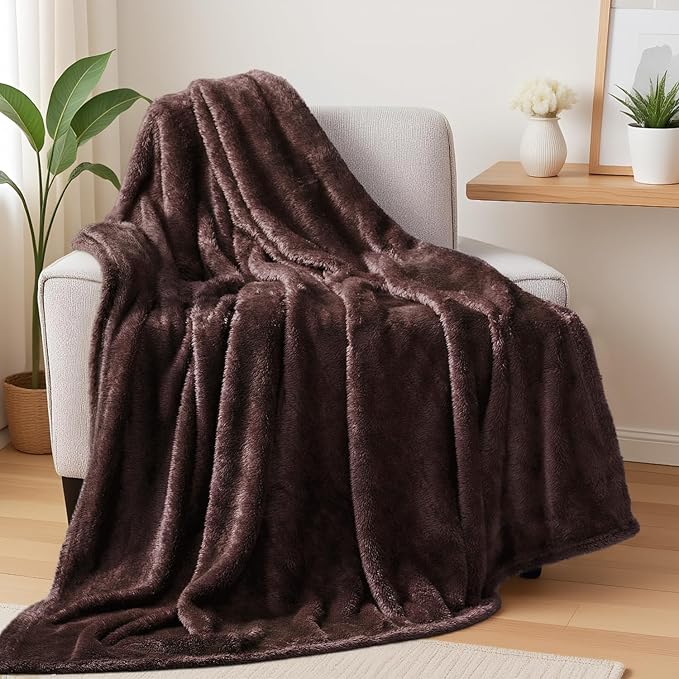 Exclusivo Mezcla Plush Fuzzy Fleece Throw Blanket Extra Large, Super Soft by ExclusivoMezcla