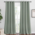 NICETOWN Greyish Green Blackout Curtains 96" Long by NICETOWN