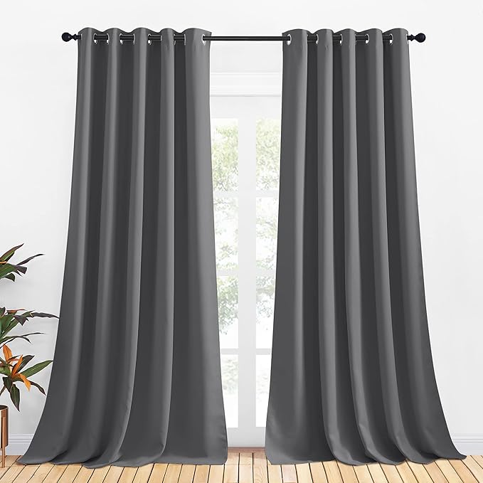 NICETOWN Grey Blackout Curtain Panels by NICETOWN