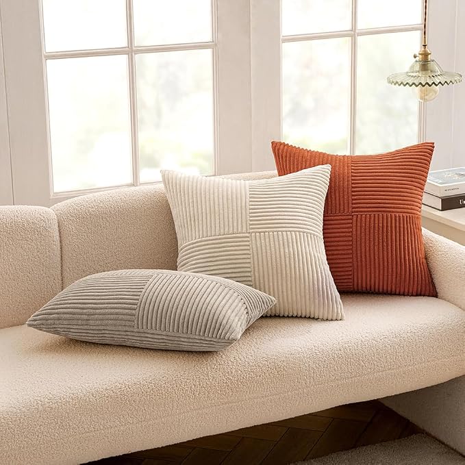 MIULEE Light Brown Decorative Throw Pillow Covers 20x20 Inch - Image 5