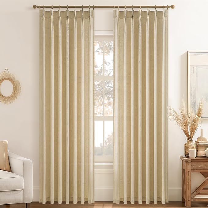 Topfinel Pinch Pleated Curtains 90 Inches Long 2 Panels Set, 40x90 inch Length - Image 8