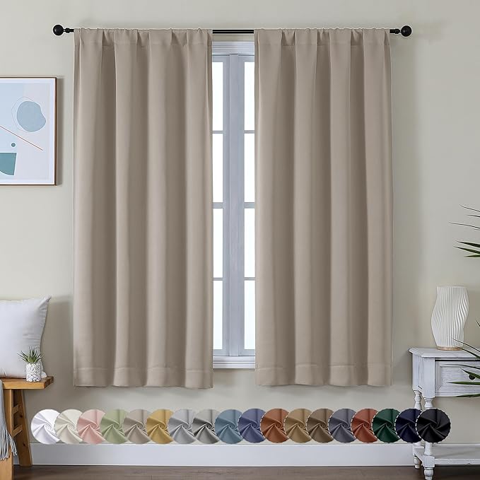 Simplebrand Ava Stone Blackout Curtains by Simplebrand