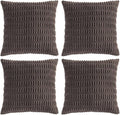 Fancy Homi 4 Packs Boho Dark Brown Decorative Throw Pillow Covers 24x24 Inch by Fancy+Homi