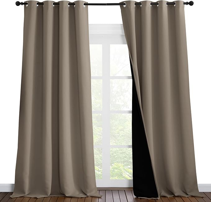 NICETOWN 100% Blackout Blinds, 52 inches x 120 inches, Laundry Room Decor by NICETOWN