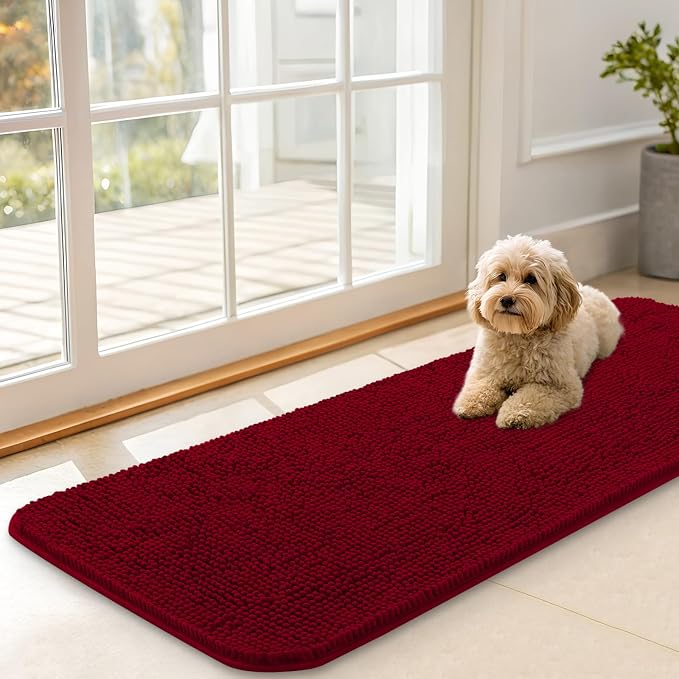 OLANLY Dog Door Mat for Muddy Paws 47x17, Absorbs Moisture and Dirt, Absorbent by OLANLY