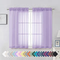 Aiyufeng Light Purple Sheer Curtain Panels Pair Sold 45 Inch Length, Light by Aiyufeng