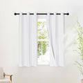 NICETOWN White Full Blackout Bathroom Curtains 50 inches Long, Grommet Thermal by NICETOWN