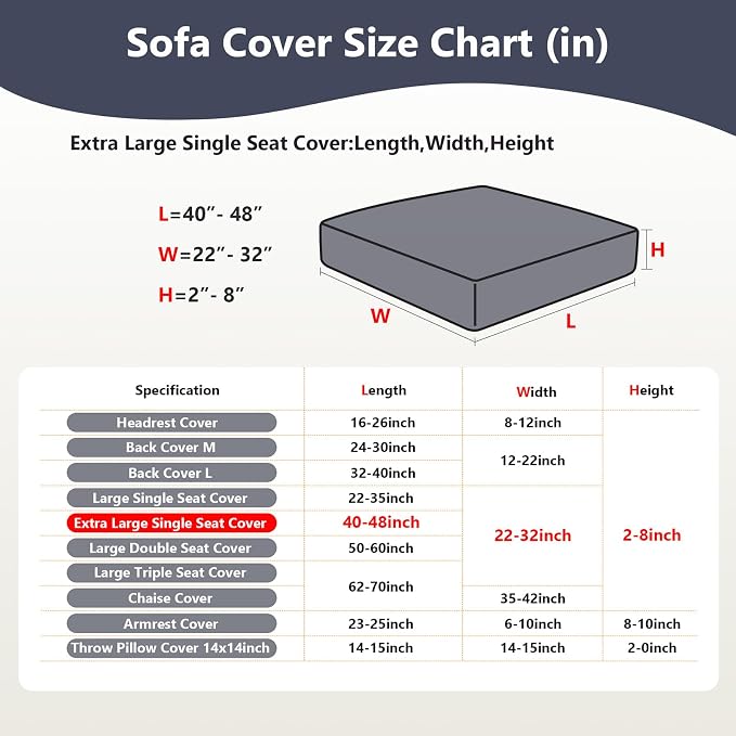 Couch Cushion Covers for Sofa Couch Covers Wear-Resistant Universal Sofa Cover - Image 3
